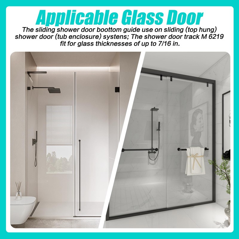 M6219 Sliding Shower Door Bottom Track, suitable for sliding shower