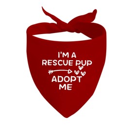 JXGZSO 1 Piece I'm A Foster/Shelter/Rescue Pup Adopt Dog Bandana Adopted Dog Bandana Adopt Rescue Tie on Scarf (Rescue pup)