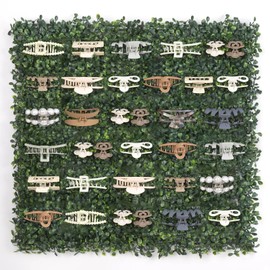 SNOWSTAR Green Grass Claw Clip Organizer Holder, 20x20 inch Hair Clip Stand for Women and Girls, Wall Decor Display