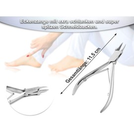 Fine Nail Nippers 11.5 cm Super Tip for Deep Ingrown Nails