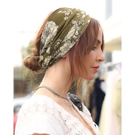 DRESHOW 4 Pack Turban Headbands for Women Wide Vintage Head Wraps Knotted Cute Hair Band Accessories