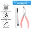 Fish Bone Tweezers Kit, Stainless Steel Fish Tweezers Tools, Professional