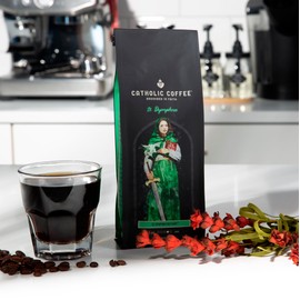 Saint Dymphna Half Decaf Blend Catholic Coffee (Whole Bean) 12 ounces