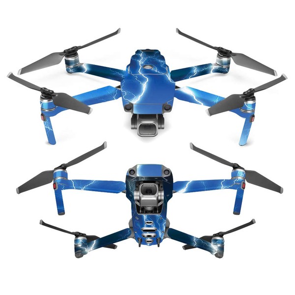 MightySkins Skin Compatible with DJI Mavic 2 Pro or Zoom - Lightning Storm | Protective, Durable, and Unique Vinyl Decal wrap Cover | Easy to Apply, Remove, and Change Styles | Made in The USA
