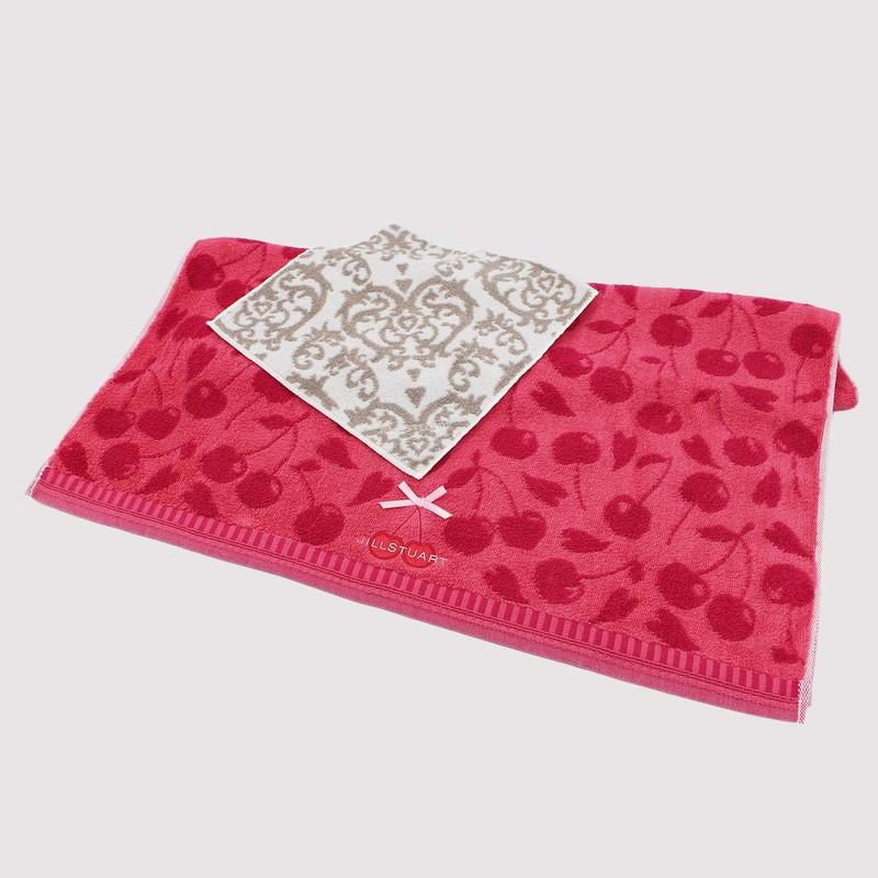 Towel Museum JILLSTUART Towel Gift Set, Pink, White, Towel Handkerchief,