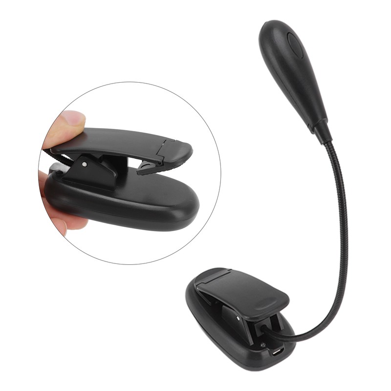 Clip On Light Black 9 Level 7 Lamps Foldable Flexible