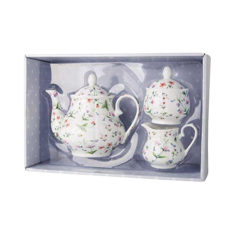 Home Essentials Butterfly Rose 3 pc Tea Gift Set