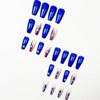 24Pcs 4th of July Press on Nails Medium Square Fake