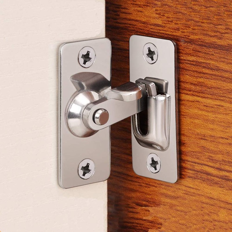BuxiuGK 90 Degree Right Angle Buckle Hook Lock Bolt Stainless