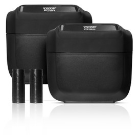 VViViD Automotive Trash Can, Pack of 2, with 60 x Replacement Trash Bags, Clip onto Car Door, Seat Back Pocket, Or Free-Standing Home, Office