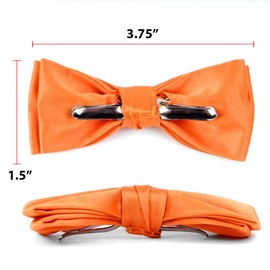 boxed-gifts Boys Clip On Bow Tie,Orange