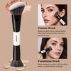 20Pcs Black White Makeup Brushes Set Professional with Case Premium