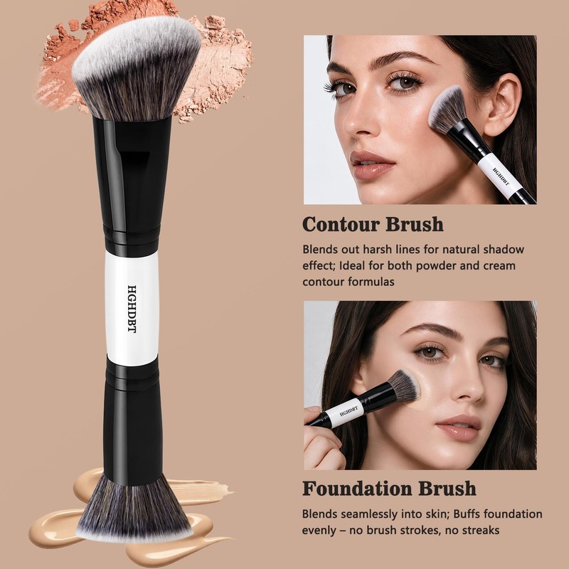 20Pcs Black White Makeup Brushes Set Professional with Case Premium