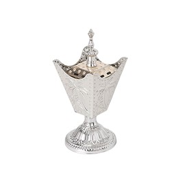 Frankincense Resin Incense Burner, Incense Censer for Yoga Spa Aromatherapy with Handle Tongs, Charcoal Incense Burner for Home (Silver)