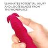 Klever Innovations KCJ-1R Safety Cutter, Advanced Plastic Polymers, 4-5/8”, Red