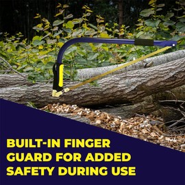 Dapetz ® 21” Tapered Bow Saw Wood Logscmes with Trees Branches Finger Guard + 1 Blade Soft-Grip Front and Rear Handles Enhance Safety, Clean and Fast Cuts and Comfort.