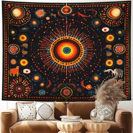 NYZE Mandala Tapestry Wall Hanging Hippie Bohemian Wall Decor Wall Art Indian Tapestries Boho Home Decoration for Bedroom Living Room Dorm 59x 51 in
