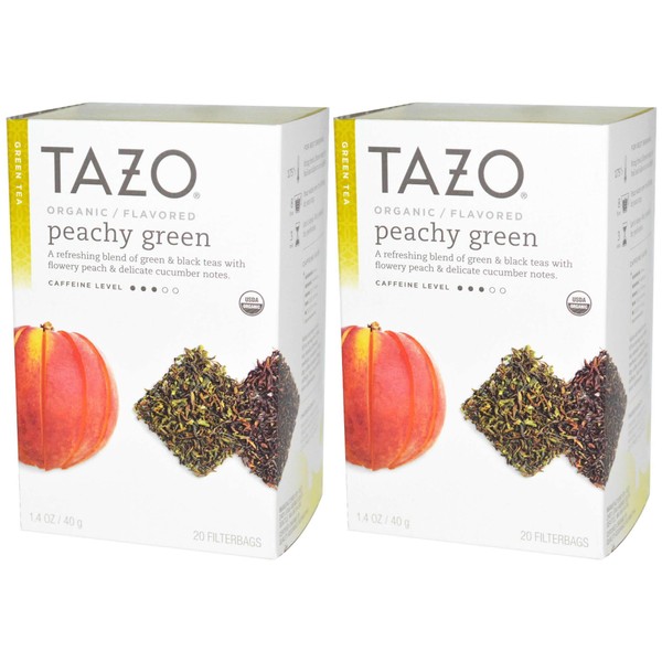 Peachy Green Tea Organic Tazo Teas 20 Bag