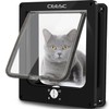 CEESC Large Cat Flap for Indoor/Outdoor Doors, Weatherproof, Rotating 4-Way