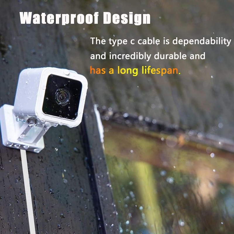 PDEEY 25 ft USB C Cable for CCTV WiFi Security