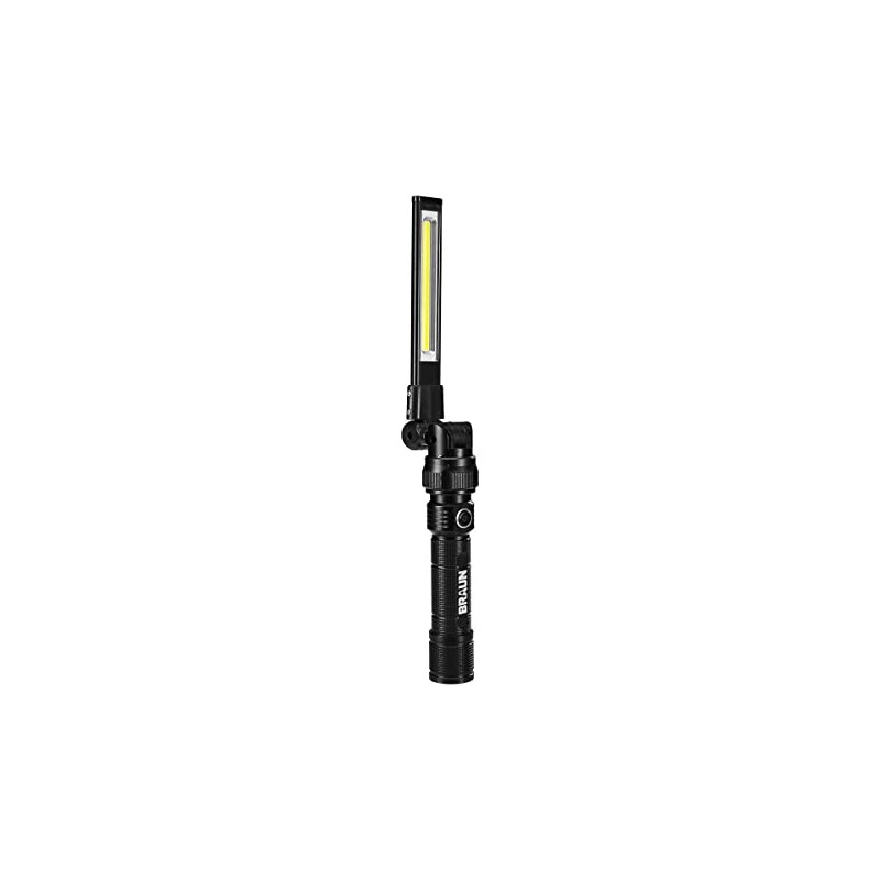 Braun 500 Lumen LED Rechargeable Magnetic Handheld Foldable Slim Bar