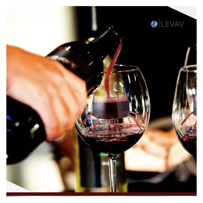 LEVAV Sommelier Aerating Decanter Glass Goblet On Stem - Unique
