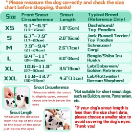 Dog Muzzle, Air Mesh Breathable Muzzle for Medium Large Sized Dogs to Anti & Prevent Biting Barking Chewing, Soft Basket Muzzle for German Shepherd Dog with Reflective & Adjustable Strap