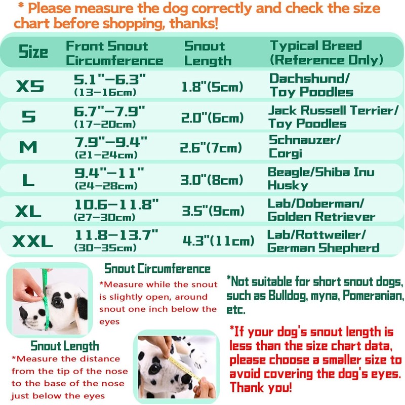 Dog Muzzle, Air Mesh Breathable Muzzle for Medium Large Sized