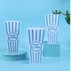YOVECATHOU 5Pcs Plastic Red Blue White Striped Classic Popcorn Containers