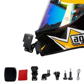 JZ LIGHTING Helmet Jaw Mount Clip AGV Helmet PISTA GP RR Accessories Compatible with GoPro Hero Insta360 DJI Osmo Action 3/4 5 PRO