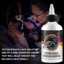 Tattoo Stencil Transfer Gel Solution, Stencil Magic Cream, Tattoo Application Solution for Transfer Paper Machine Stencils, Long-Lasting & Clear, 150ml