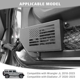 Jimen for JL/JT Door Pockets, 2 Pack Metal Front Door Side Insert Organizer Storage Box Compatible with Jeep Wrangler JL and Gladiator JT 2/4 Door 2018-2023