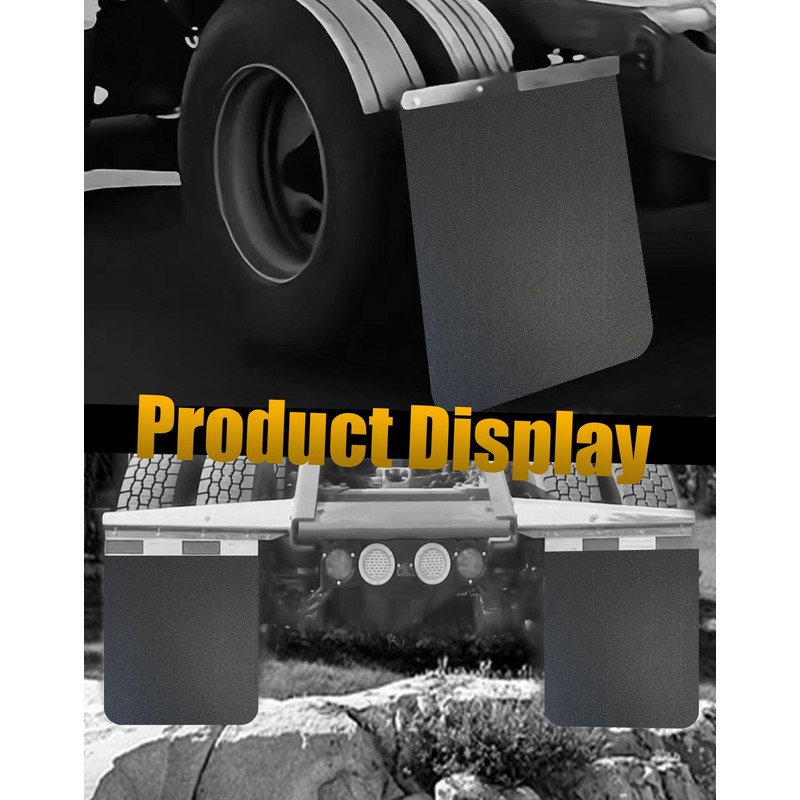 CJEMIX Semi Truck Mud Flaps 24"x36", Universal Heavy Duty Polymer
