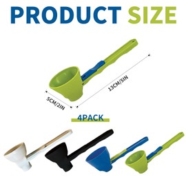 Protein Scoop – 2pcs Sliding Protein Powder Scoop with Built-in Funnel, Durable ABS Scoops for Powder, Precise Protein Powder Scoop Measuring Tool, Funnel Scoop for Gym, Home, Office, and Travel