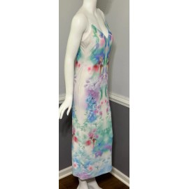 AFRM NEW AFRM Alyson Mesh Panel Maxi Dress Blur Blossom Size M Colorful Festival Boho