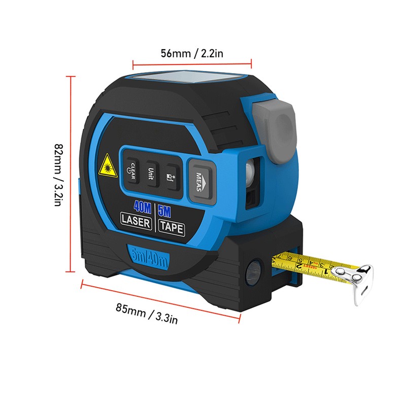 3-in-1 Laser Tape Measure Multifunctional Digital Display Cross Line Laser
