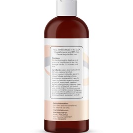 Natural Hair Conditioner Paraben Free Silk Amino Acids and Keratin for Women Men Kids with Dry Hair Safe for Color Treated Hair with added Jojoba Oil Certified Pomegranate and Aloe Vera- 16oz