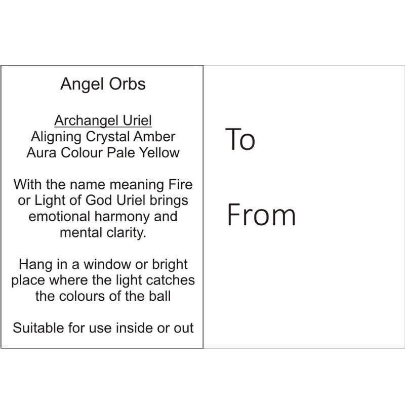 Angel Orb Archangel Uriel, Amber.