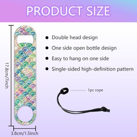 CHGCRAFT Fish Scale Pattern Bottle Opener 201 Stainless Steel Beer Bottle Openers Realistic Texture Flat Bottle Opener for Bartender Kitchen Bar Restaurant Party Wedding Birthday, 7 Inch