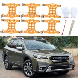 KEEPDSGN For Subaru Outback 6Pcs Car Wheel Snow Tire Chains Anti-Skid Emergency Winter