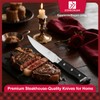 Medium Steak Knives Set of 2, 4.5 Inch High-Carbon Stainless