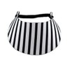 Foam Coil Back Sun Visors (Black & White Stripes)
