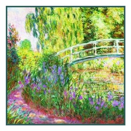 Orenco Originals The Japanese Bridge Claude Monet Counted Cross Stitch Pattern