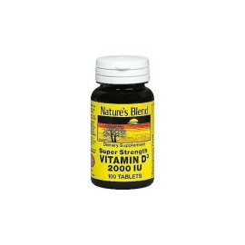 Nature's Blend Vitamin D3 2000IU Dietary Supplement Super Strength 100ct 6 Pack