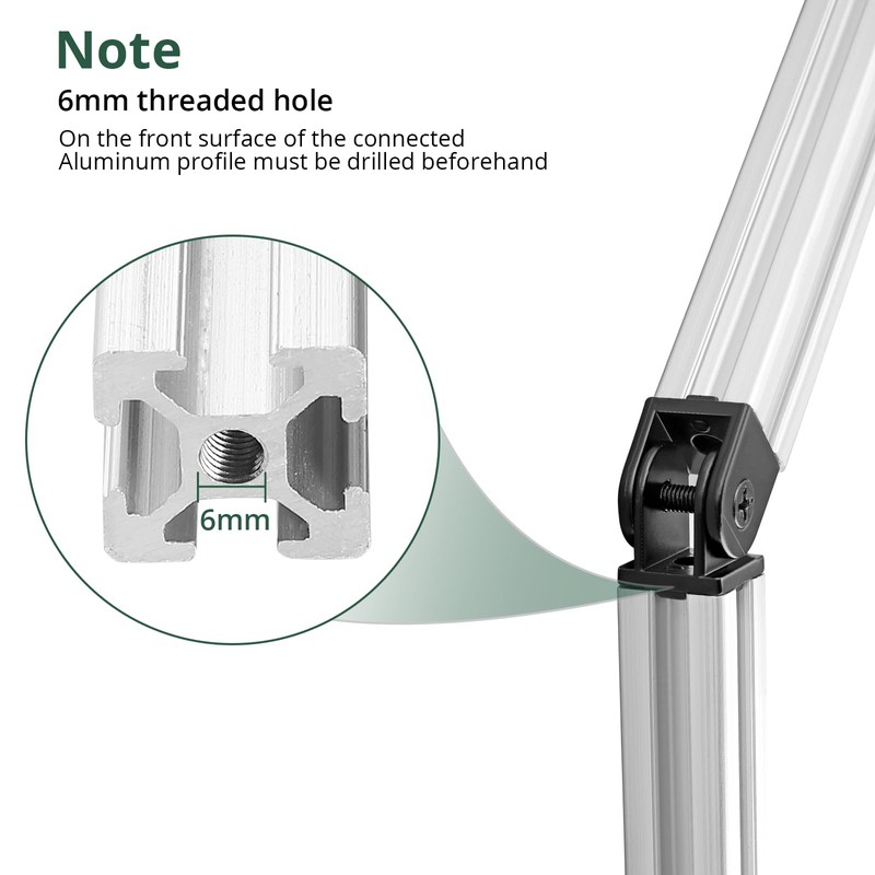 JiGiU 4PCS Joint Connector Extrusion Corner Connector 2020 Joint Aluminium