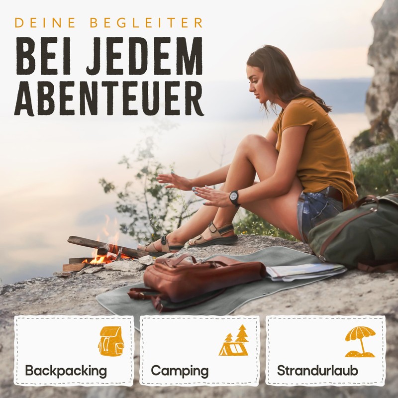 Backpacker's Journey Microfibre Towels in S, M, L, XL Travel