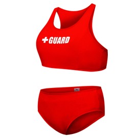 BLARIX Guard High-Waisted Swimsuit 2 Piece Medium Red