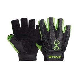 STING Atomic Weight Lifting Gloves for Bodybuilding, Powerlifting, and Crossfit – Green, S