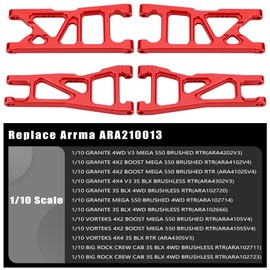 GLOBACT Aluminum Widened F/R Suspension Arms and Adjustable Links Turnbuckles Set for 1/10 ARRMA Granite Vorteks RC Truck Upgrades Parts Replace Arrma ARA230008