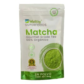 Wellthy Matcha Natural Y Puro En Polvo 150g                                                                                                           
